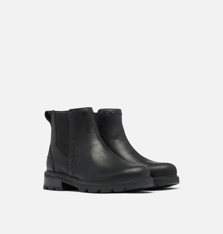 Sorel Dam Stövlar Svarta - Lennox™ Chelsea Stud Mid - LYZ-027965